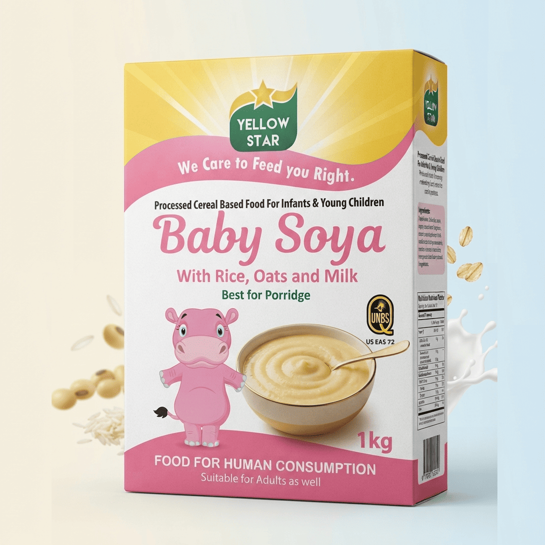 Yellow Star Baby Soya with Rice, Oats and Milk 1kg