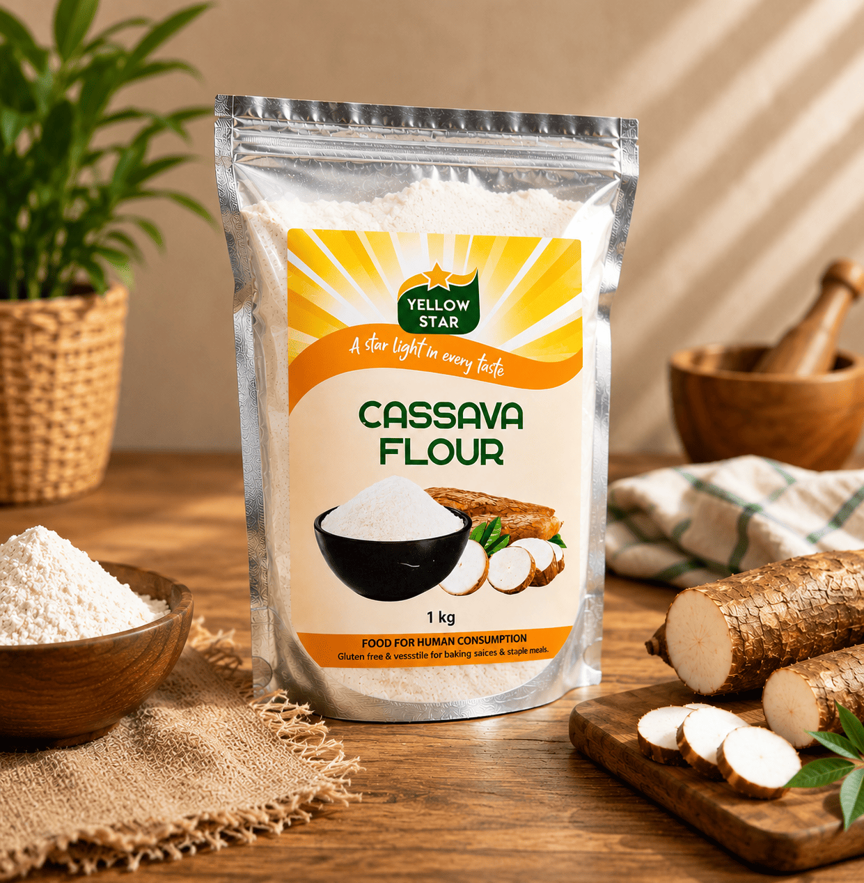 Yellow Star Cassava Flour 1kg